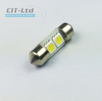 C3w Car Led Light Bulb 2x Smd 5050 31mm White Led Bulbs