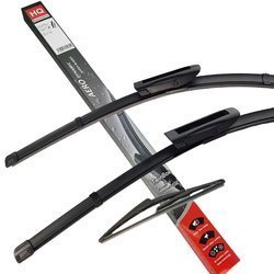 Front & Rear kit of Aero Flat Wiper Blades fit TOYOTA Proace Verso 2016->
