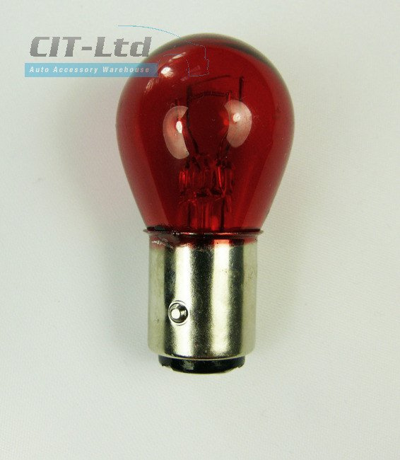 Car Light Incandescent Bulb P21/5W BAY15d 12V 5W Glass Red Standard