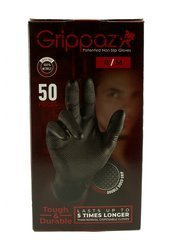 Grippaz 246 Disposable Nitrile Gloves size M Powder-Free BLACK
