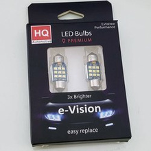 2x HQ Automotive Car LED Bulb 9xSMD-2016 12V 24V C3W 31mm CanBus WHITE 2pcs