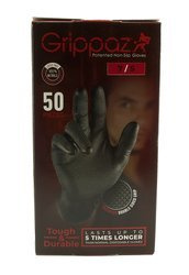 Grippaz 246 Disposable Nitrile Gloves size S Powder-Free BLACK