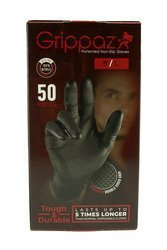 Grippaz 246 Disposable Nitrile Gloves size L Powder-Free BLACK