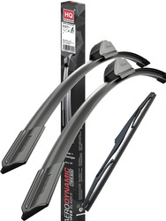 Front & Rear kit of Aero Flat Wiper Blades fit SSANGYONG Musso (MJ) Jul.1993-Dec.2005