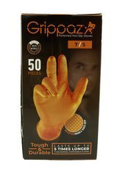 Grippaz 246 Disposable Nitrile Gloves size S Powder-Free ORANGE